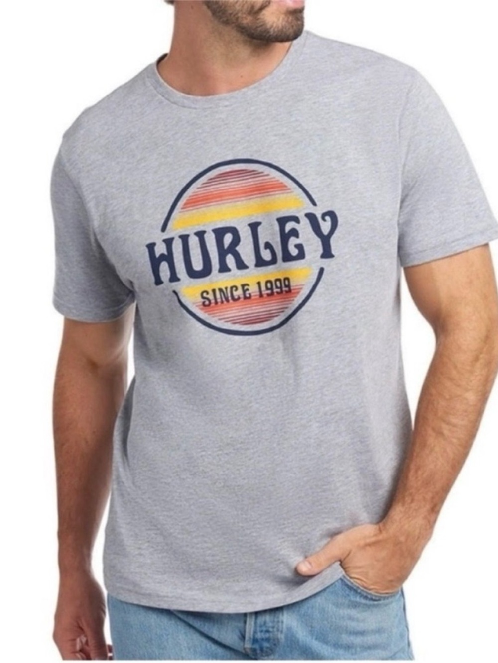 Hurley Men's Short Sleeve Classic Crew Neck Graphic T-Shirt Large NWT!